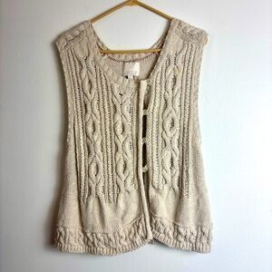 Banana Republic Cream Cable Knit Cardigan